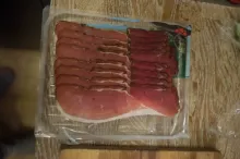 Dried, cured ham